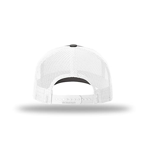 Richardson 112FP & 112PFP Classic Fit Five-Panel Snapback Trucker Cap |OSFM - color: Charcoal/White