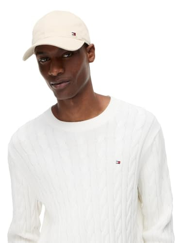 Tommy Hilfiger Men's Cotton Billy Adjustable Flap Baseball Cap - color: Vanilla
