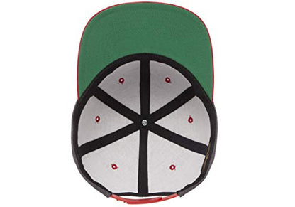 Flexfit Unisex Adult Yp Classics Premium Snapback Cap – 2-Tone - color: Dark Heather/Red