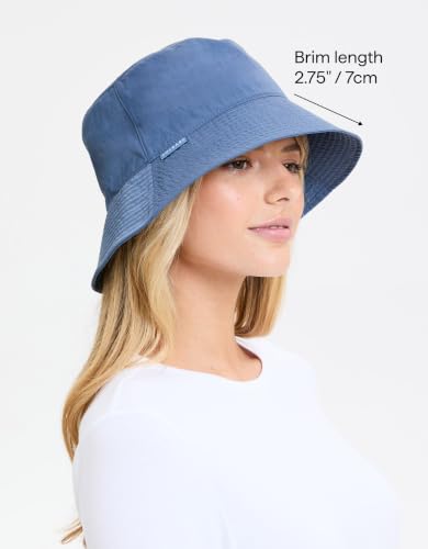 Solbari Unisex Bondi Bucket Hat UPF 50+ - color: Riviera Blue, size: Small-Medium
