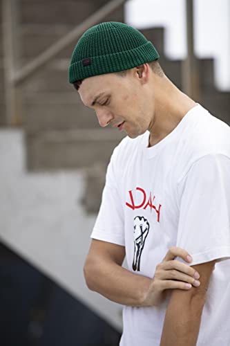 Fisherman Beanie Hats for Men Women,Knit Trawler Skull Cap,Watch Cap,Spring Fall Winter Warm Short Hats - color: (Cotton)-bottle Green-m