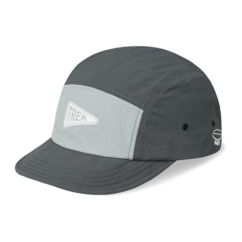 Clakllie Quick Dry Short Brim Hats for Men 5 Panel Running Hat Waterproof Baseball Cap Outdoor Hiking Hat Flat Bill Cadet Cap - color: Cdus-bssd2567-grey