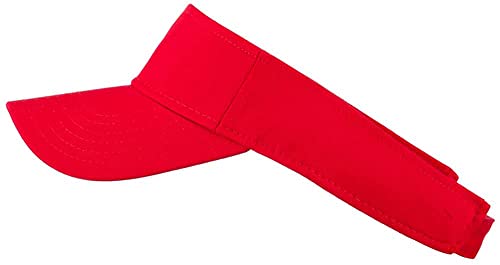 Ashen Fane Unisex Adjustable Cotton Sun Visor - color: Red - Cotton Twill