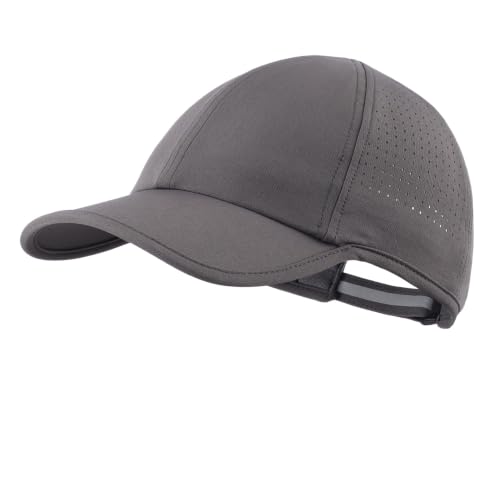 Home Prefer UPF50 Sun Hat for Men Women Reflective Water Repellent Quick Dry Baseball Cap Golf Running Outdoor Sport Hat - color: Dark Grey, size: Medium