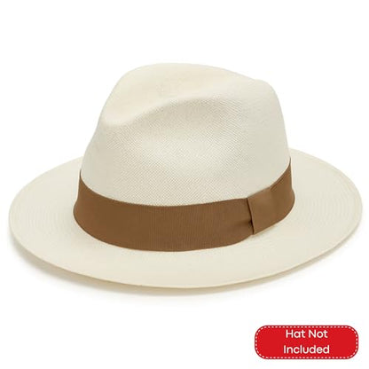 Gamboa Hatbands for Panama Hat Ribbon Hatband Cowboy Hats - color: Light Brown, size: Medium