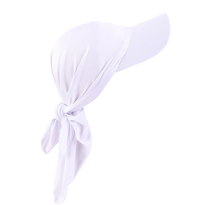Headscarf Baseball Cap for Men Women, Summer Sun Visor Hat - color: White