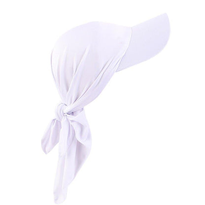 Headscarf Baseball Cap for Men Women, Summer Sun Visor Hat - color: White