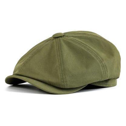 Toddler 8 Panel Cotton Newsboy Cap - color: Army Green, size: 4-5T