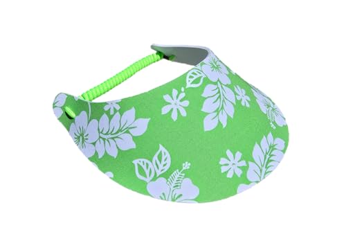 Women's Flower Design Lightweight Packable Foam Visor for Sun Protection & Outdoor Activities - color: Hawaiian 14