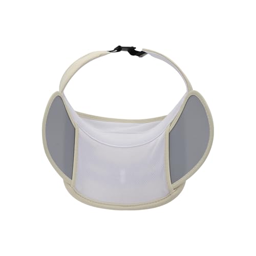 Summer Sun Visor Hat with Retractable Brim, Sun Golf Visor Hats Beach Hats for Men Women - color: Khaki