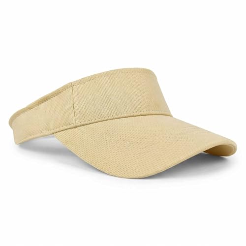 Sports Sun Visor Hat Women Adjustable Empty Top Visors Hats Outdoor Golf Tennis Baseball Cap Men - color: Khaki
