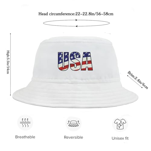 Bucket Hat for Men Women Funny Holiday Fishing Hat Cute Fisherman Cap - color: Flag01