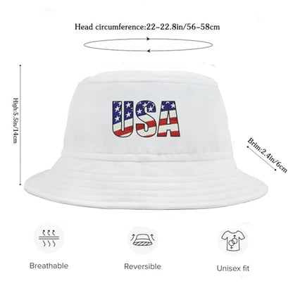 Bucket Hat for Men Women Funny Holiday Fishing Hat Cute Fisherman Cap - color: Flag01