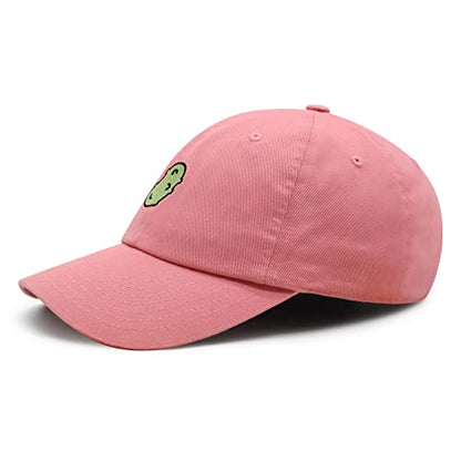 JPAK Pickle Premium Dad Hat Embroidered Cotton Baseball Cap Dill Juice - color: Coral Silk