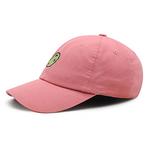 JPAK Pickle Premium Dad Hat Embroidered Cotton Baseball Cap Dill Juice - color: Coral Silk