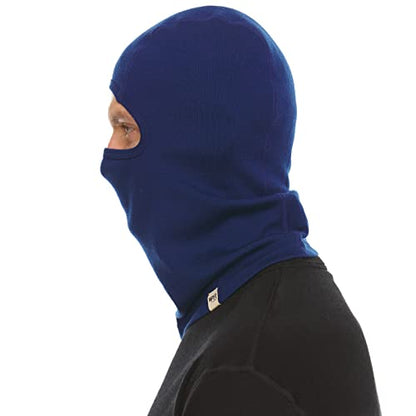 100% Merino Wool - Heavyweight Balaclava - Cold Weather Ski Face Mask - color: Navy Blue