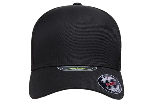 Flexfit Melange Unipanel Trucker Cap - color: Black, size: Large-X-Large