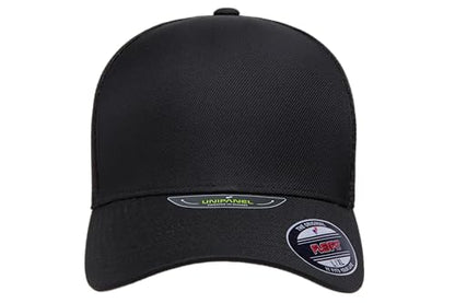 Flexfit Melange Unipanel Trucker Cap - color: Black, size: Small-Medium