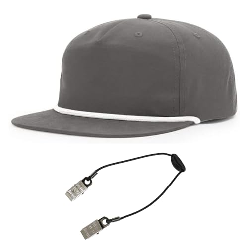 Richardson 256 Umpqua Grandpa Flip-Up Stay Pinch Cap Bundle w/Cap Catcher - color: Charcoal W/ White Rope