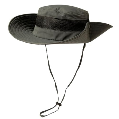 TOP-EX Oversized Waterproof Sun Hat for Big Heads with Wide Brim & Mesh - color: Dark Grey-mesh, size: X-Large-XX-Large