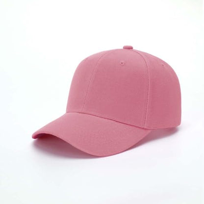 ZH Plain Adjustable Baseball Cap - Lot of 12 Unisex Blank Design Caps - color: Pink
