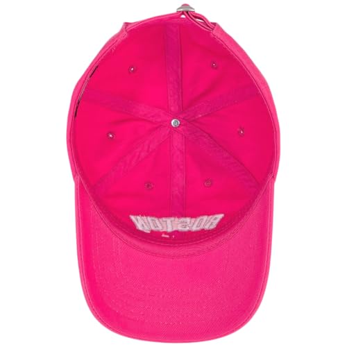 E BY ELIDAN Boston EST 1630 Dad Hat, Embroidered Cotton Baseball Cap - color: Hot Pink