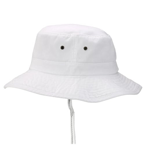 Trendy Apparel Shop XXL Oversize Large Brim 100% Cotton Outdoor Boonie Hat - color: New White, size: XX-Large