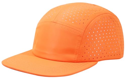 COOLSOME Five Panels Hat Basic Daily Wear Breathable Mesh Airy Quick Dry Cap - color: Laser Mesh|orange M 56-60cm