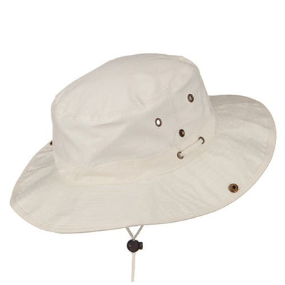 Extra Big Size Brushed Twill Aussie Hats - color: Beige, size: X-Large-XX-Large