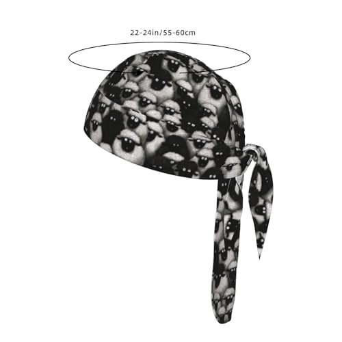 Adjustable Cycling Cap, Quick Dry Sports Bandana Skull Cap Helmet Liner - color: Funny Sheep