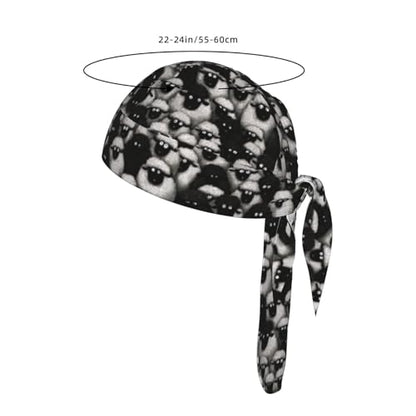 Adjustable Cycling Cap, Quick Dry Sports Bandana Skull Cap Helmet Liner - color: Funny Sheep
