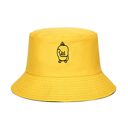 Tie Dye Bucket Hat Reversible Cotton Multicolored Fisherman Cap Packable Sun Hat - color: Duck