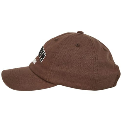 E BY ELIDAN Brooklyn New York Baseball Cap, Embroidered Dad Hat - color: Brown