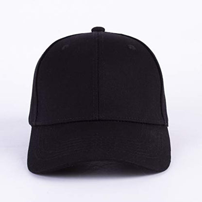 LANGZHEN Unisex Baseball Cap 100% Cotton Fits Men Women Washed Denim Adjustable Dad Hat - color: Structured-black