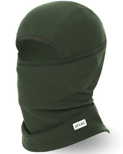 Winter Balaclava Ski Mask Warm and Fleece Full Face Cover for Men Women Cold Weather Skiing Motorcycle Neck Warmer - color: Army Green