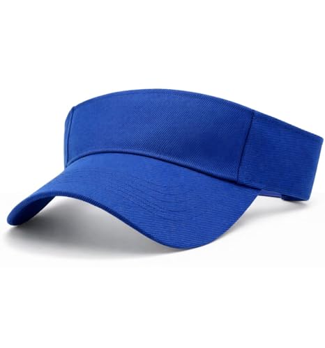 MDSTYLE Visor Hat for Men & Women Sun Visor Cap for Sports Tennis Golf Running Beach Outdoor Caps Hats Visors Sunvisors - color: Royal Blue