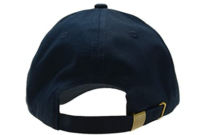 XXL Baseball Cap for Big Heads 23.6"-26.8" Adjustable Cotton Dad Hat - color: Navy Blue
