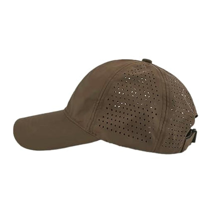 Gelante Men Women Waterproof Quick Dry Baseball Cap Run Hats Mesh Lightweight for Outdoor Sports - color: Coffee