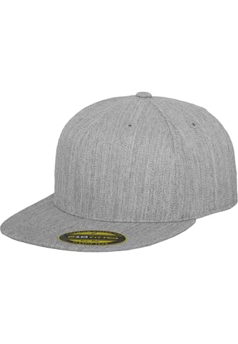 Flexfit Men's Premium 210 Fitted Cap - color: Heather Grey, size: Small-Medium