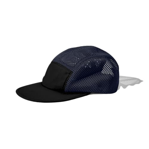 FASHIXD Mesh 5 Panel Runner Hat for Men Flat Brim Quick Dry Running Hat - color: Blue