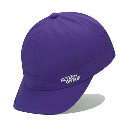 Clakllie Quick Dry Short Brim Cap for Men Lightweight 6 Panel Baseball Cap Golf Dad Hats Women's Running Trucker Hat - color: Cdus-bssq2505-purple