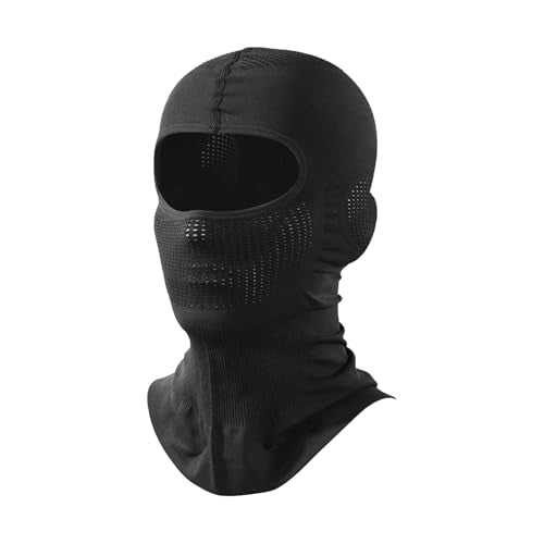 Lightweight Motorcycle Balaclava Shiesty Ninja Mask - Ski Face Mask - color: Black