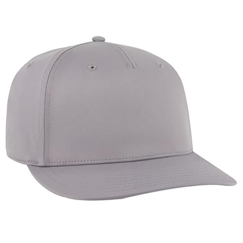 Ashen Fane Polyester Pro Style Structured High Profile Semi-Curved Bill Adjustable Snapback Hat - color: 5p - Grey