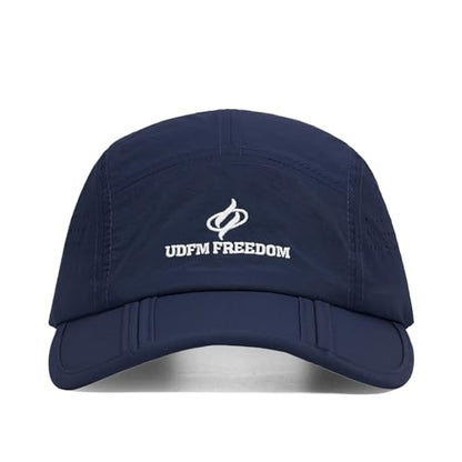 Clakllie Quick Dry 5 Panel Cap for Men Summer Folding Outdoor Hat Breathable Baseball Cap Unstructured Running Hiking Hats - color: Bs26zd01-navy Blue
