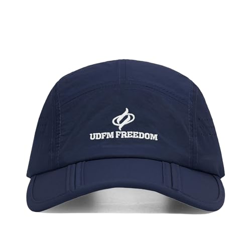 Clakllie Quick Dry 5 Panel Cap for Men Summer Folding Outdoor Hat Breathable Baseball Cap Unstructured Running Hiking Hats - color: Bs26zd01-navy Blue