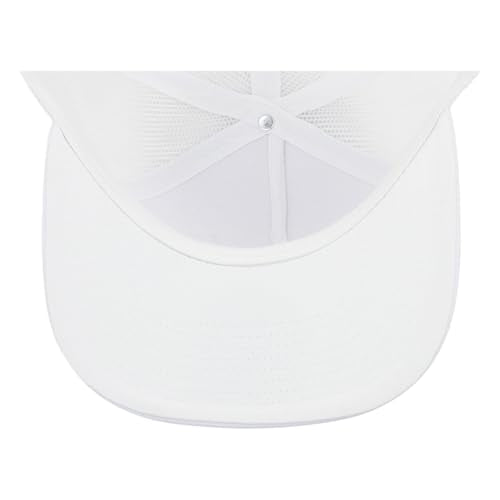 Lids Blank Essential 5-Panel Trucker Adjustable Snapback Hat - color: White