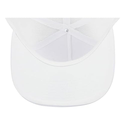 Lids Blank Essential 5-Panel Trucker Adjustable Snapback Hat - color: White