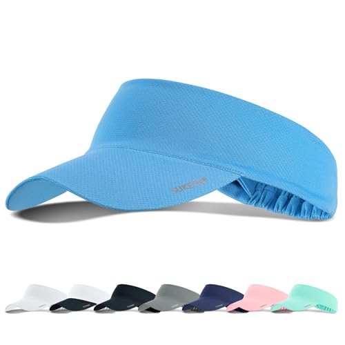 Sukeen Cooling Stretchy Sun Visor for Women Men UV Protection Cooling Hat - color: Light Blue