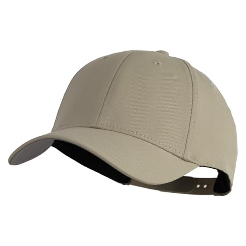 e4Hats.com 6 Panel Low Profile Structured Baseball Cap - color: Khaki