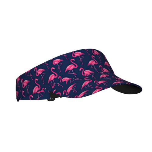 Sports Sun Visor Hats Adjustable Men Women Lightweight Packable Cooling Empty Top Visor Hat for Running, Tennis, Golf - color: Flamingo, size: 1-2